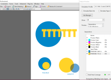 2-color file open in Adobe Acrobat with Output Preview window open