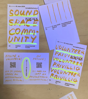 Fluorescent Yellow Borealis Postcard.webp